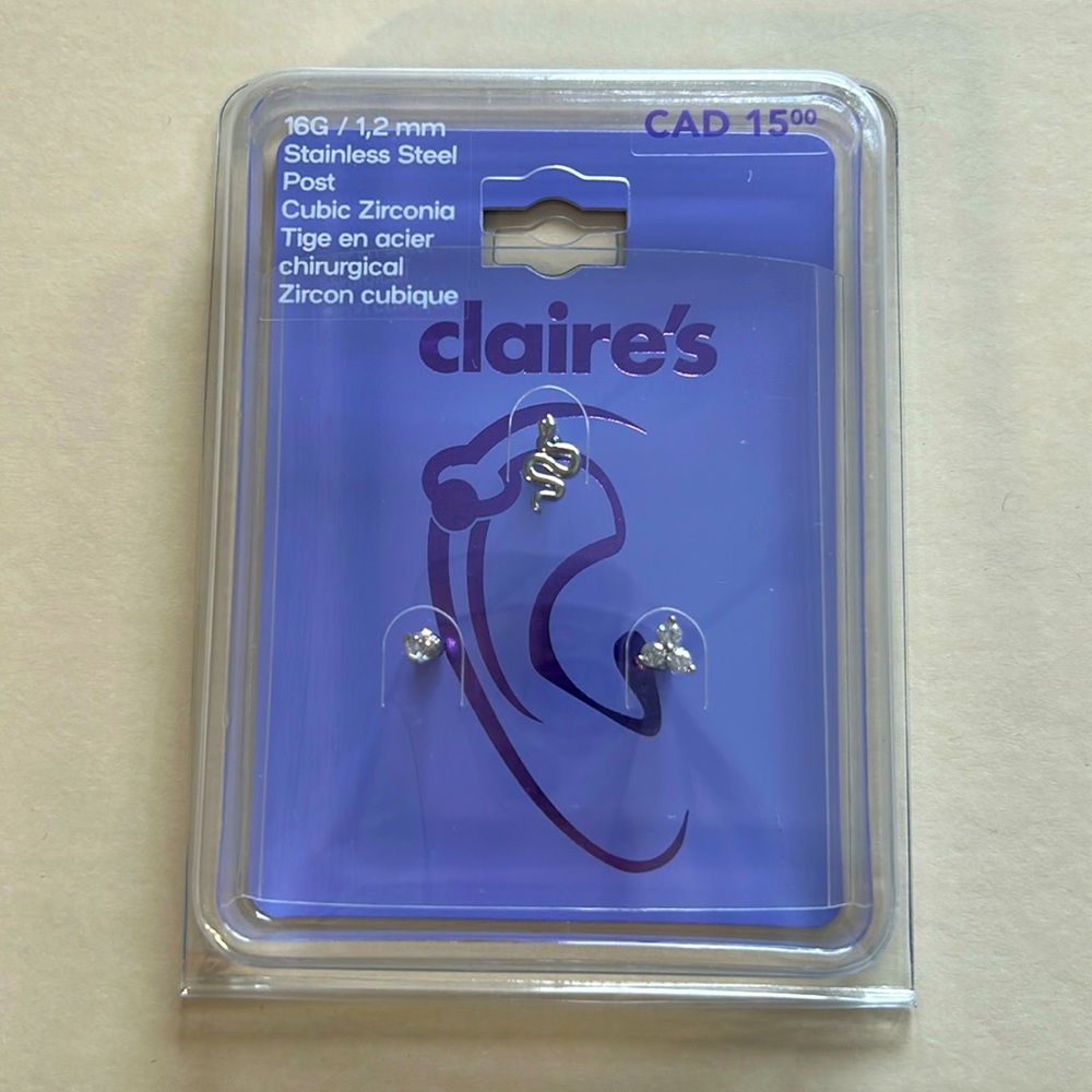 Tragus / Helix cartilage earring studs